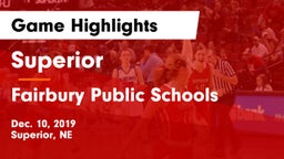 Superior  vs Fairbury Public Schools Game Highlights - Dec. 10, 2019