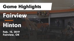 Fairview  vs Hinton  Game Highlights - Feb. 15, 2019