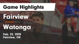 Fairview  vs Watonga  Game Highlights - Feb. 22, 2020