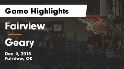 Fairview  vs Geary  Game Highlights - Dec. 4, 2018