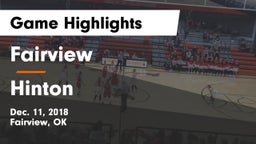 Fairview  vs Hinton  Game Highlights - Dec. 11, 2018