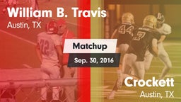 Matchup: Travis  vs. Crockett  2016