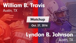 Matchup: Travis  vs. Lyndon B. Johnson  2016