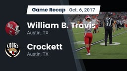 Recap: William B. Travis  vs. Crockett  2017