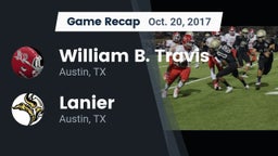 Recap: William B. Travis  vs. Lanier  2017