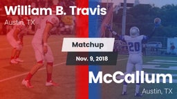 Matchup: Travis  vs. McCallum  2018