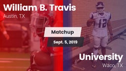 Matchup: Travis  vs. University  2019
