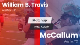 Matchup: Travis  vs. McCallum  2019