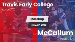 Matchup: Travis  vs. McCallum  2020