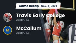 Recap: Travis Early College  vs. McCallum  2021