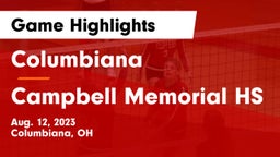 Columbiana  vs Campbell Memorial HS Game Highlights - Aug. 12, 2023