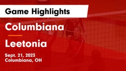 Columbiana  vs Leetonia  Game Highlights - Sept. 21, 2023