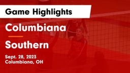 Columbiana  vs Southern Game Highlights - Sept. 28, 2023