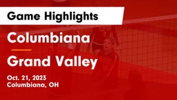 Columbiana  vs Grand Valley  Game Highlights - Oct. 21, 2023