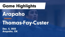 Arapaho  vs Thomas-Fay-Custer  Game Highlights - Dec. 5, 2023
