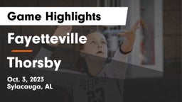 Fayetteville  vs Thorsby Game Highlights - Oct. 3, 2023