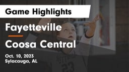 Fayetteville  vs Coosa Central  Game Highlights - Oct. 10, 2023