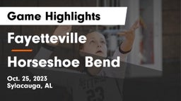 Fayetteville  vs Horseshoe Bend  Game Highlights - Oct. 25, 2023