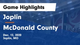 Joplin  vs McDonald County  Game Highlights - Dec. 12, 2020