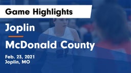 Joplin  vs McDonald County Game Highlights - Feb. 23, 2021