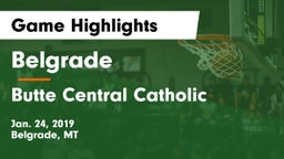 Belgrade  vs Butte Central Catholic  Game Highlights - Jan. 24, 2019