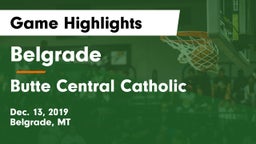 Belgrade  vs Butte Central Catholic  Game Highlights - Dec. 13, 2019