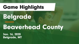 Belgrade  vs Beaverhead County  Game Highlights - Jan. 16, 2020