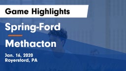 Spring-Ford  vs Methacton  Game Highlights - Jan. 16, 2020