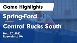 Spring-Ford  vs Central Bucks South  Game Highlights - Dec. 27, 2022