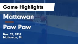 Mattawan  vs Paw Paw  Game Highlights - Nov. 26, 2018