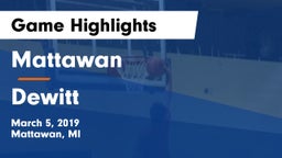 Mattawan  vs Dewitt Game Highlights - March 5, 2019