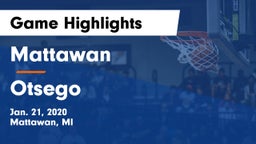 Mattawan  vs Otsego  Game Highlights - Jan. 21, 2020