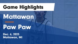 Mattawan  vs Paw Paw  Game Highlights - Dec. 6, 2023