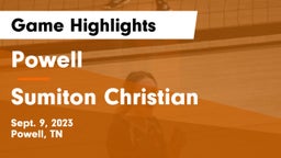 Powell  vs Sumiton Christian Game Highlights - Sept. 9, 2023