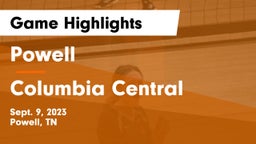 Powell  vs Columbia Central  Game Highlights - Sept. 9, 2023