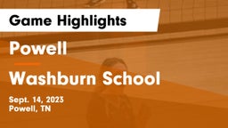 Powell  vs Washburn School Game Highlights - Sept. 14, 2023