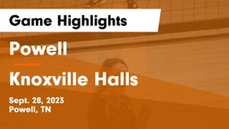 Powell  vs Knoxville Halls  Game Highlights - Sept. 28, 2023