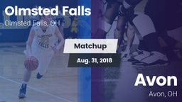 Matchup: Olmsted Falls High vs. Avon  2018