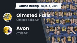 Recap: Olmsted Falls  vs. Avon  2020