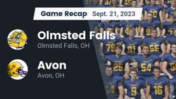 Recap: Olmsted Falls  vs. Avon  2023