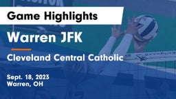 Warren JFK vs Cleveland Central Catholic Game Highlights - Sept. 18, 2023