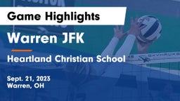 Warren JFK vs Heartland Christian School Game Highlights - Sept. 21, 2023