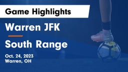 Warren JFK vs South Range Game Highlights - Oct. 24, 2023