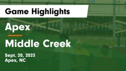 Apex  vs Middle Creek  Game Highlights - Sept. 20, 2023