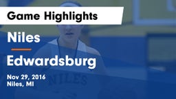 Niles  vs Edwardsburg  Game Highlights - Nov 29, 2016