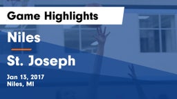 Niles  vs St. Joseph  Game Highlights - Jan 13, 2017