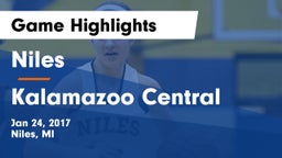 Niles  vs Kalamazoo Central  Game Highlights - Jan 24, 2017