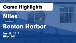 Niles  vs Benton Harbor Game Highlights - Jan 27, 2017