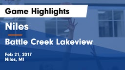 Niles  vs Battle Creek Lakeview Game Highlights - Feb 21, 2017