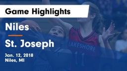 Niles  vs St. Joseph  Game Highlights - Jan. 12, 2018